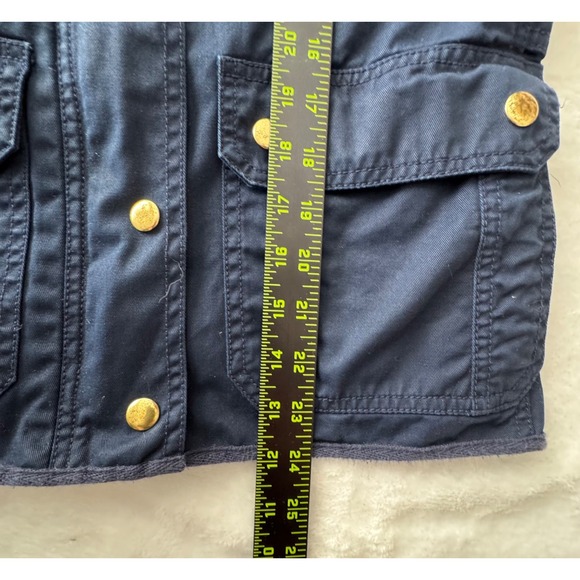 J‎ Crew Relaxed Boyfriend Field Jacket  XS Navy Blue Gold Buttons Downtown Cargo - Picture 13 of 14